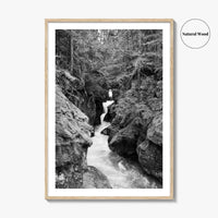 Glacier National Park Black and White Fine Art Photo Print, Montana Landscape Poster