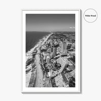 Umhlanga Rocks Black and White Fine Art Photo Print, Durban, KwaZulu-Natal, South Africa, Poster