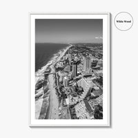 Umhlanga Rocks Black and White Fine Art Photo Print, Durban, KwaZulu-Natal, South Africa, Poster