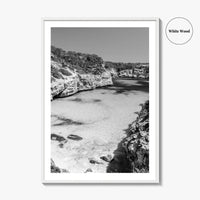 Mallorca Black and White Fine Art Photo Print, Calo Des Moro Majorca Spain Poster