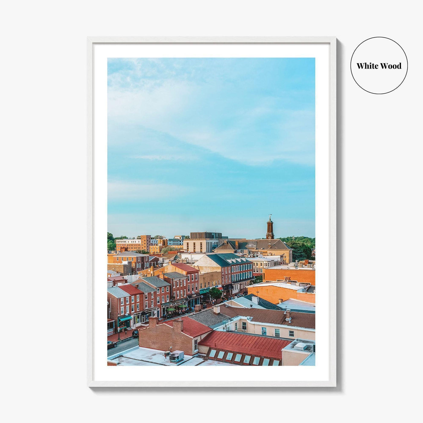 West Chester Blue Fine Art Photo Print, Pennsylvania, Chester County, Aerial Poster, USA