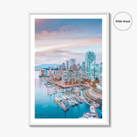 Vancouver Skyline Fine Art Photo Print, Stanley Park, Coal Harbour, Aerial, BC, Canada, Poster