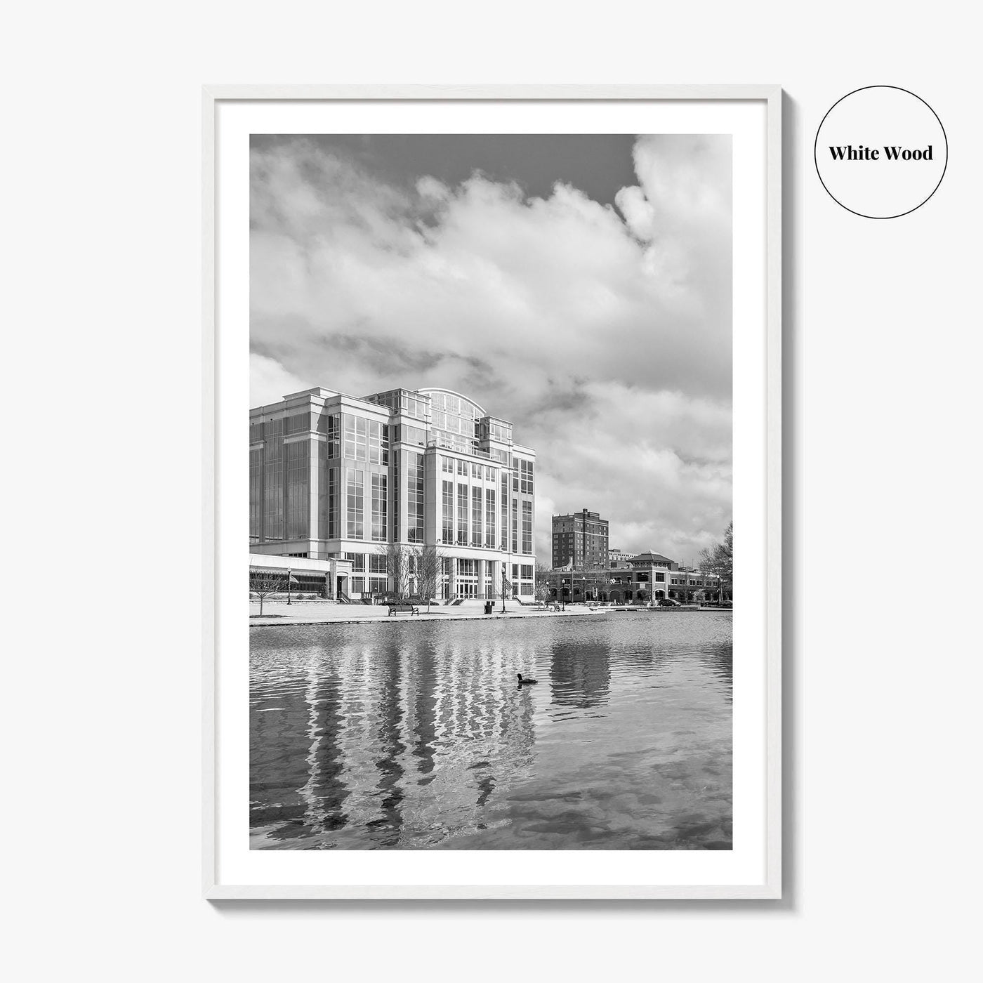 Huntsville Skyline Black and White Fine Art Photo Print, Alabama Wall Poster, USA