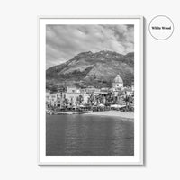 Ischia Black and White Fine Art Photo Print, Forio, Italy Wall Decor Poster