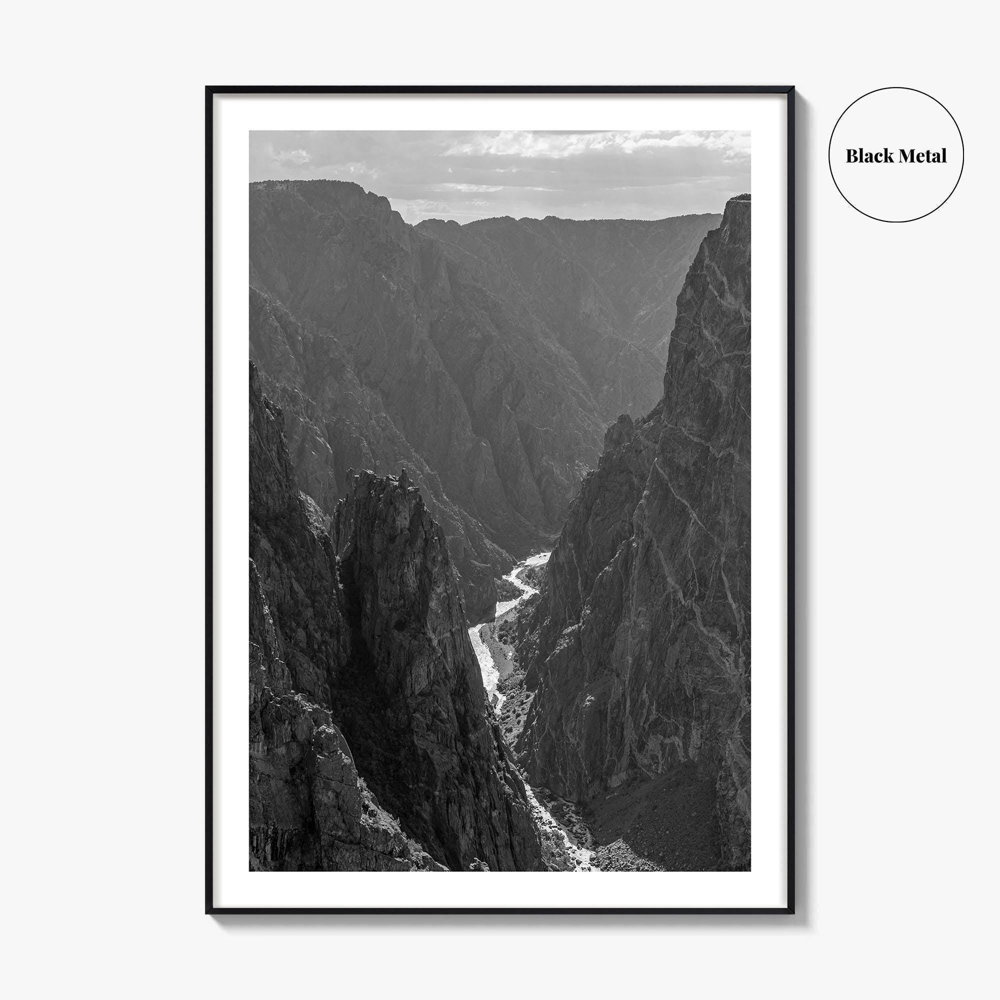 Black Canyon of the Gunnison Black and White Fine Art Photo Print, Colorado Poster