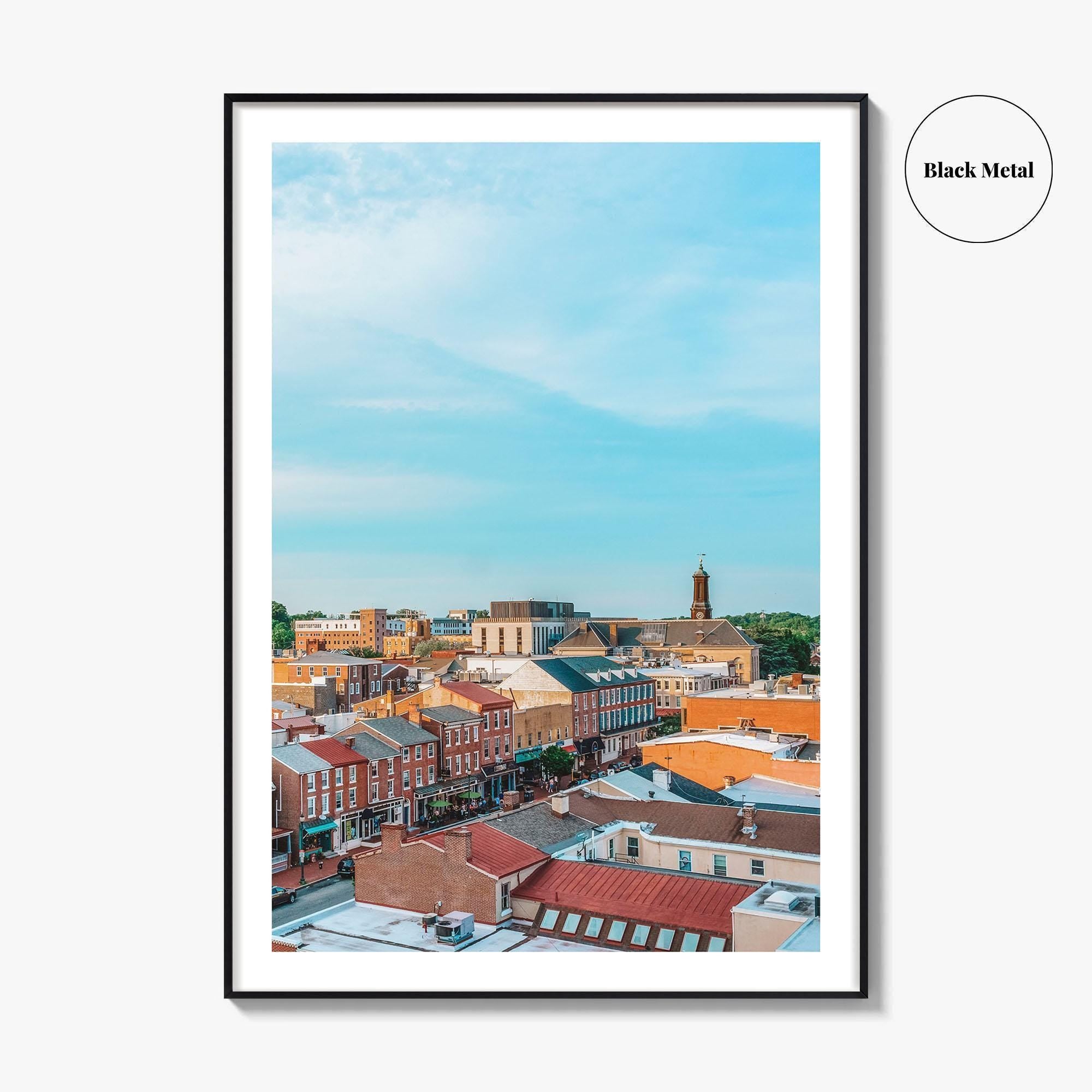 West Chester Blue Fine Art Photo Print, Pennsylvania, Chester County, Aerial Poster, USA