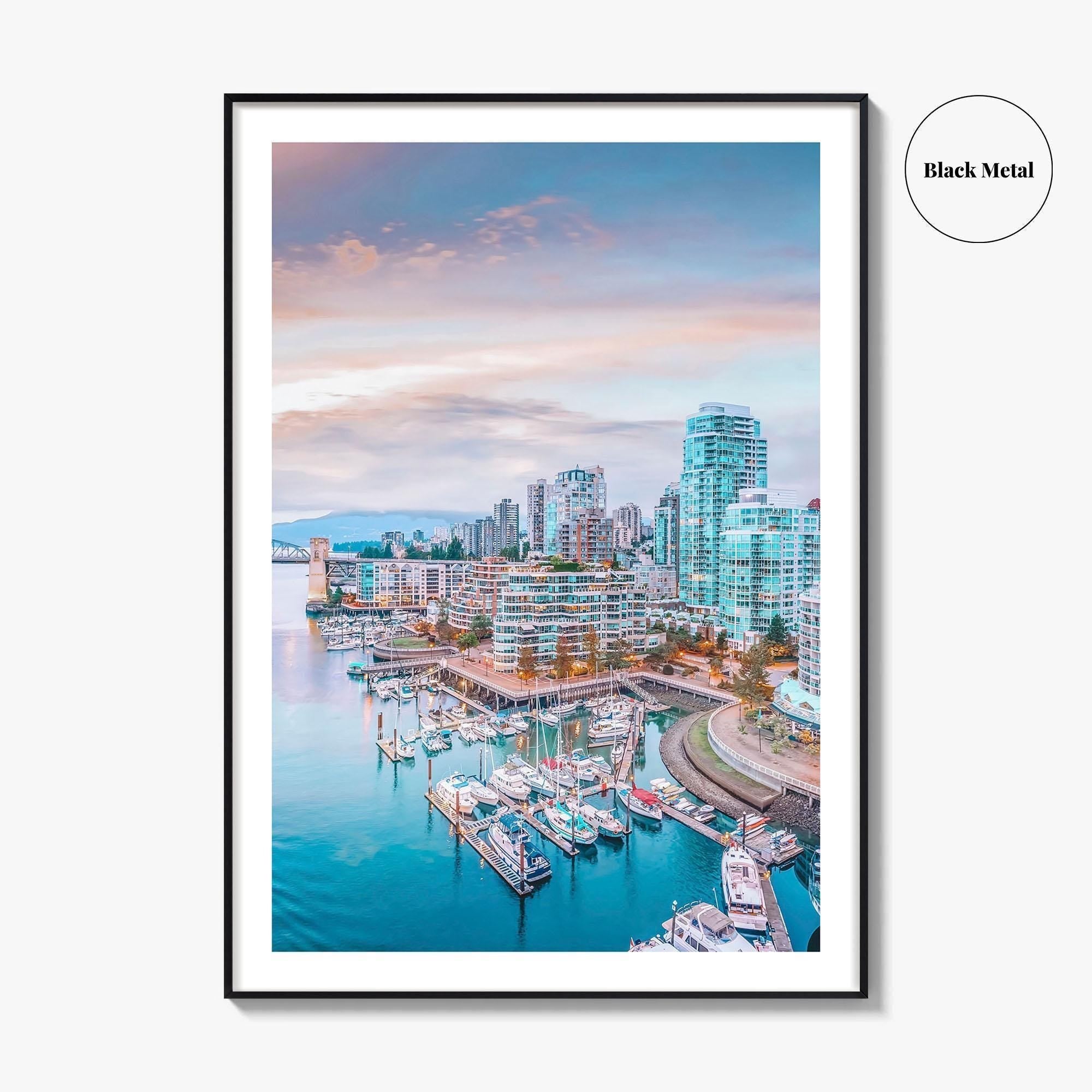 Vancouver Skyline Fine Art Photo Print, Stanley Park, Coal Harbour, Aerial, BC, Canada, Poster