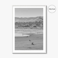 Pismo Beach Black and White Fine Art Photo Print, San Luis Obispo California Poster
