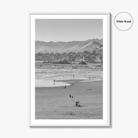 Pismo Beach Black and White Fine Art Photo Print, San Luis Obispo California Poster