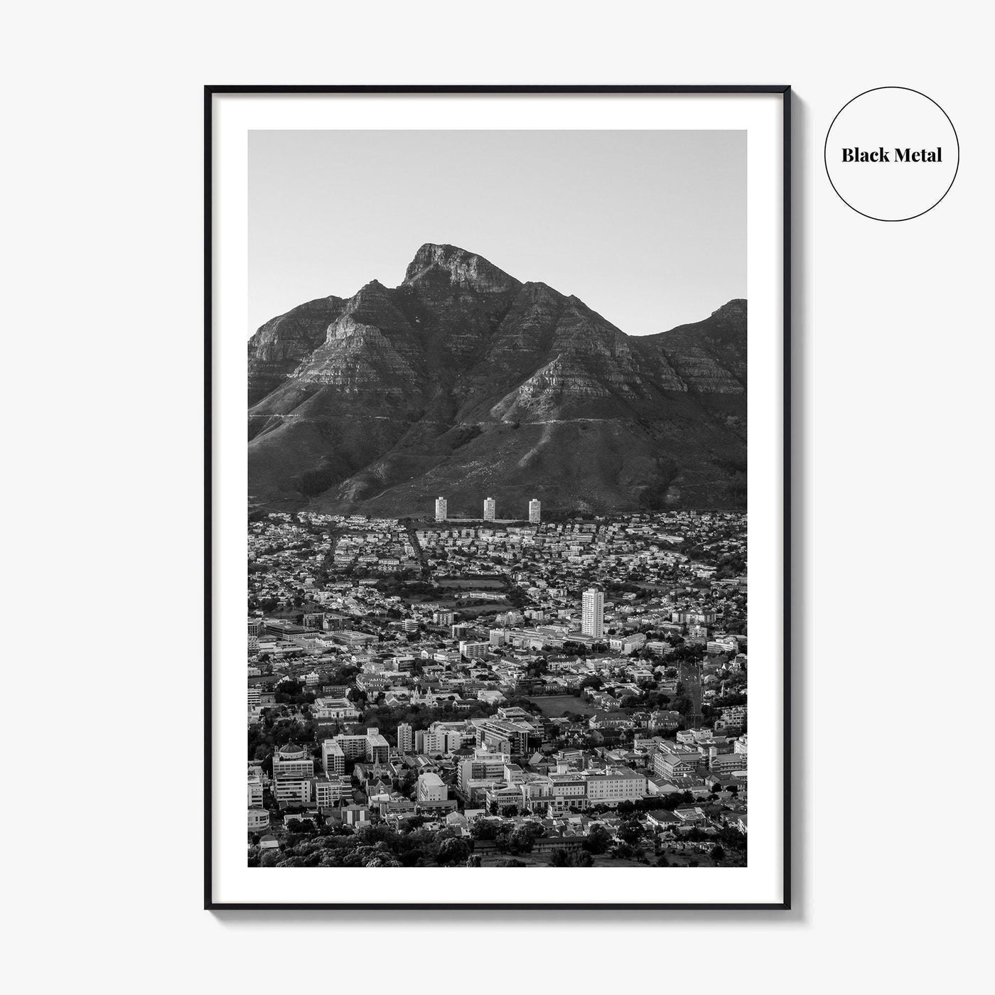 Cape Town Black and White Fine Art Photo Print, Table Mountain South Africa Poster