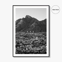 Cape Town Black and White Fine Art Photo Print, Table Mountain South Africa Poster