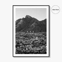 Cape Town Black and White Fine Art Photo Print, Table Mountain South Africa Poster