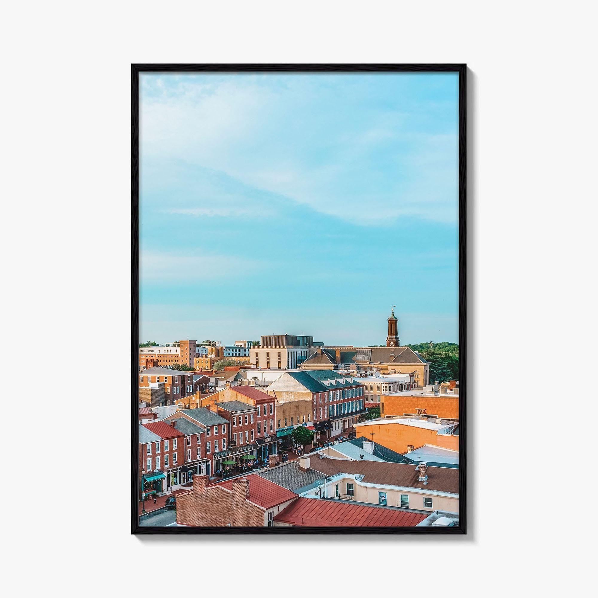 West Chester Blue Fine Art Photo Print, Pennsylvania, Chester County, Aerial Poster, USA