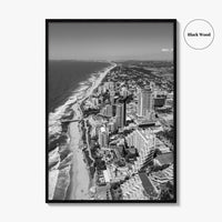 Umhlanga Rocks Black and White Fine Art Photo Print, Durban, KwaZulu-Natal, South Africa, Poster