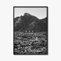 Cape Town Black and White Fine Art Photo Print, Table Mountain South Africa Poster