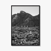 Cape Town Black and White Fine Art Photo Print, Table Mountain South Africa Poster