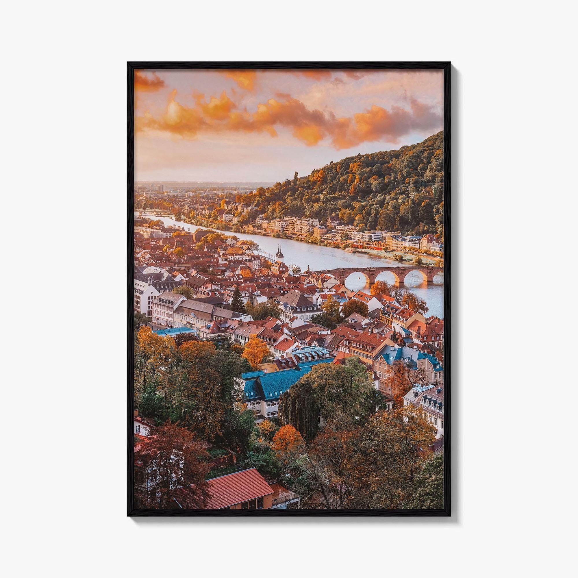 Heidelberg Fine Art Photo Print, Neckar River, Karl Theodor Bridge, Germany Wall Art
