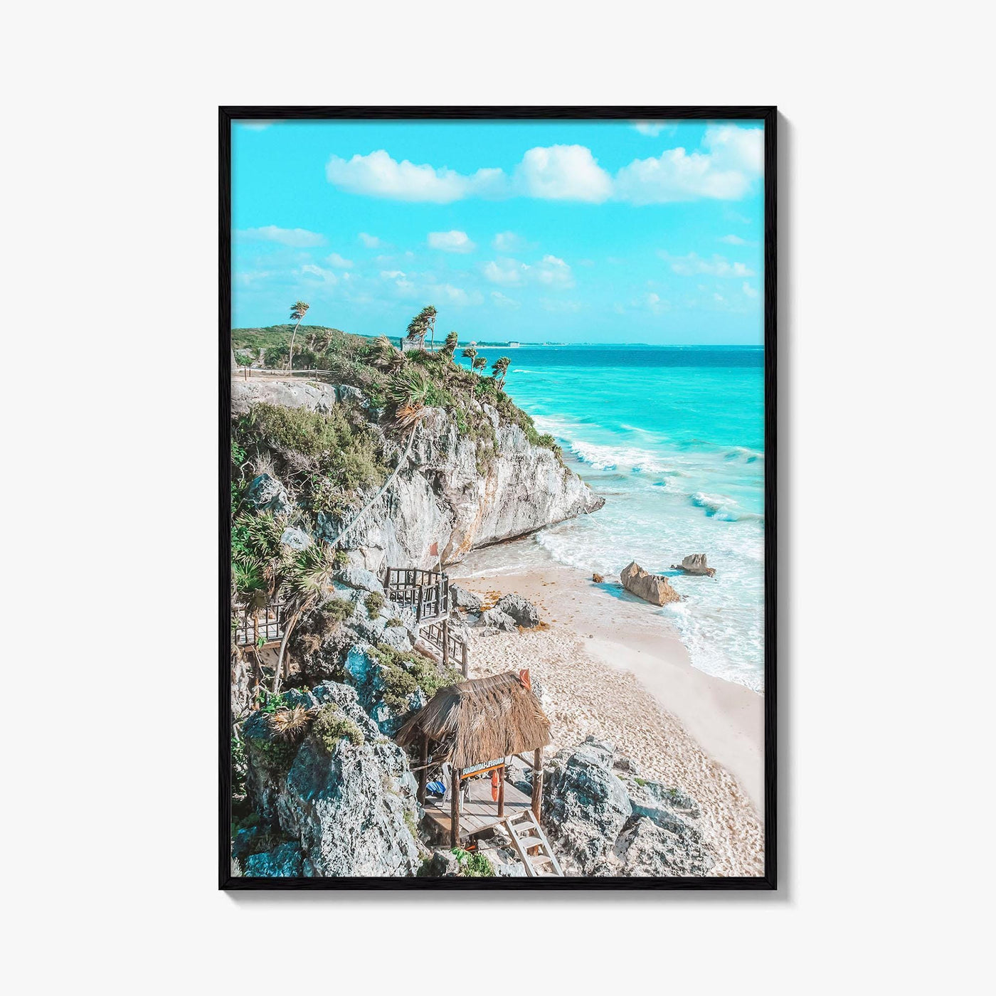 Tulum Fine Art Photo Print, El Castillo Temple, Mayan Ruins, Riviera Maya Mexico, Poster