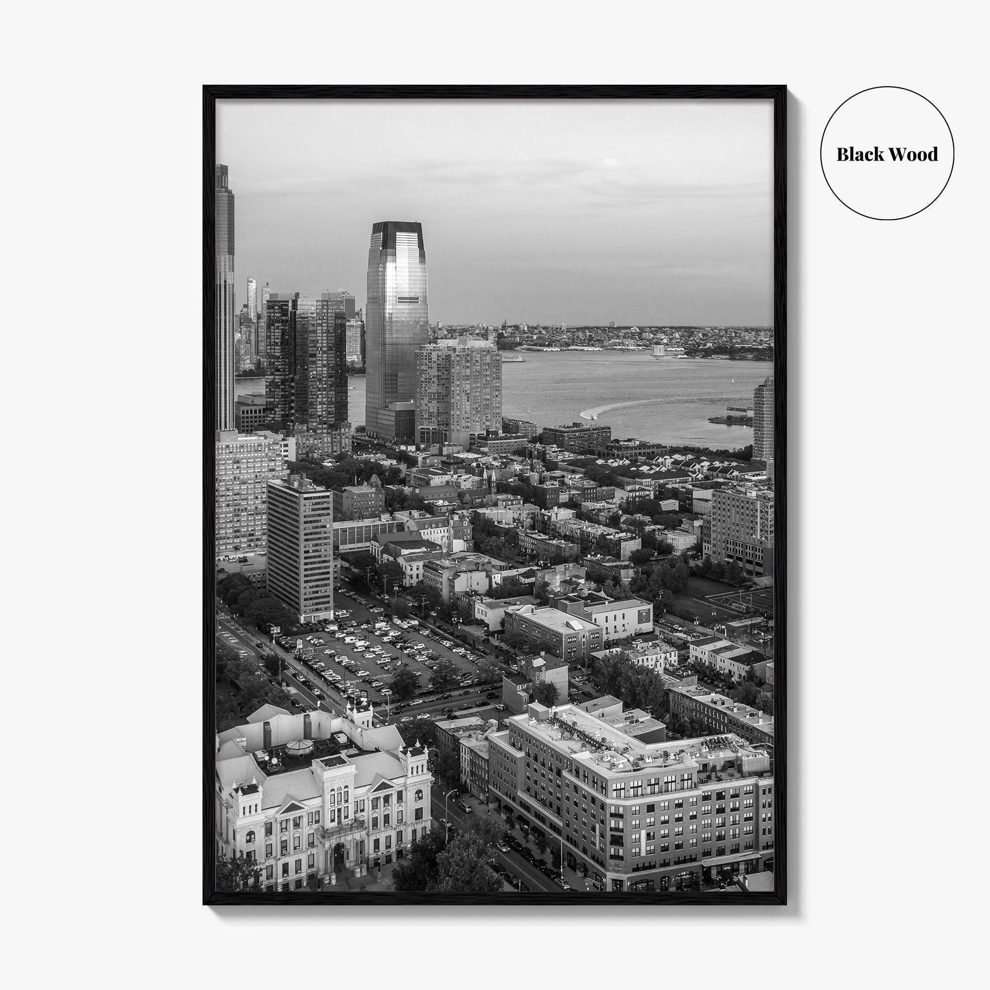 Jersey City Black and White Fine Art Photo Print, NJ Poster, USA Wall Decor