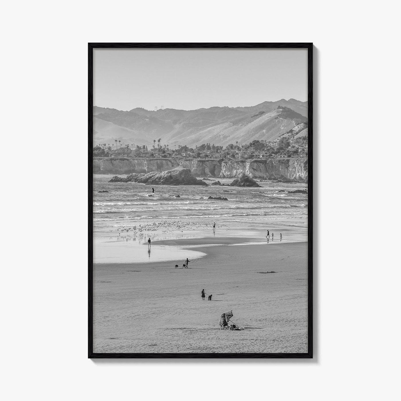 Pismo Beach Black and White Fine Art Photo Print, San Luis Obispo California Poster