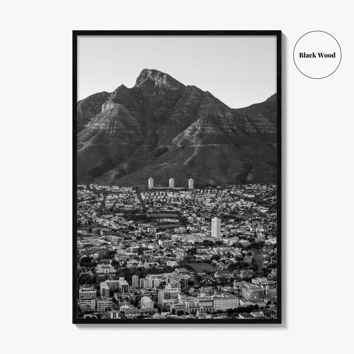 Cape Town Black and White Fine Art Photo Print, Table Mountain South Africa Poster