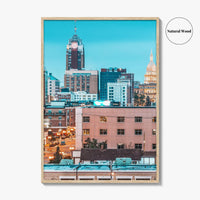Lansing Skyline Fine Art Photo Print, Michigan USA, Downtown Wall Decor Poster