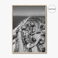 Umhlanga Rocks Black and White Fine Art Photo Print, Durban, KwaZulu-Natal, South Africa, Poster