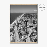 Umhlanga Rocks Black and White Fine Art Photo Print, Durban, KwaZulu-Natal, South Africa, Poster