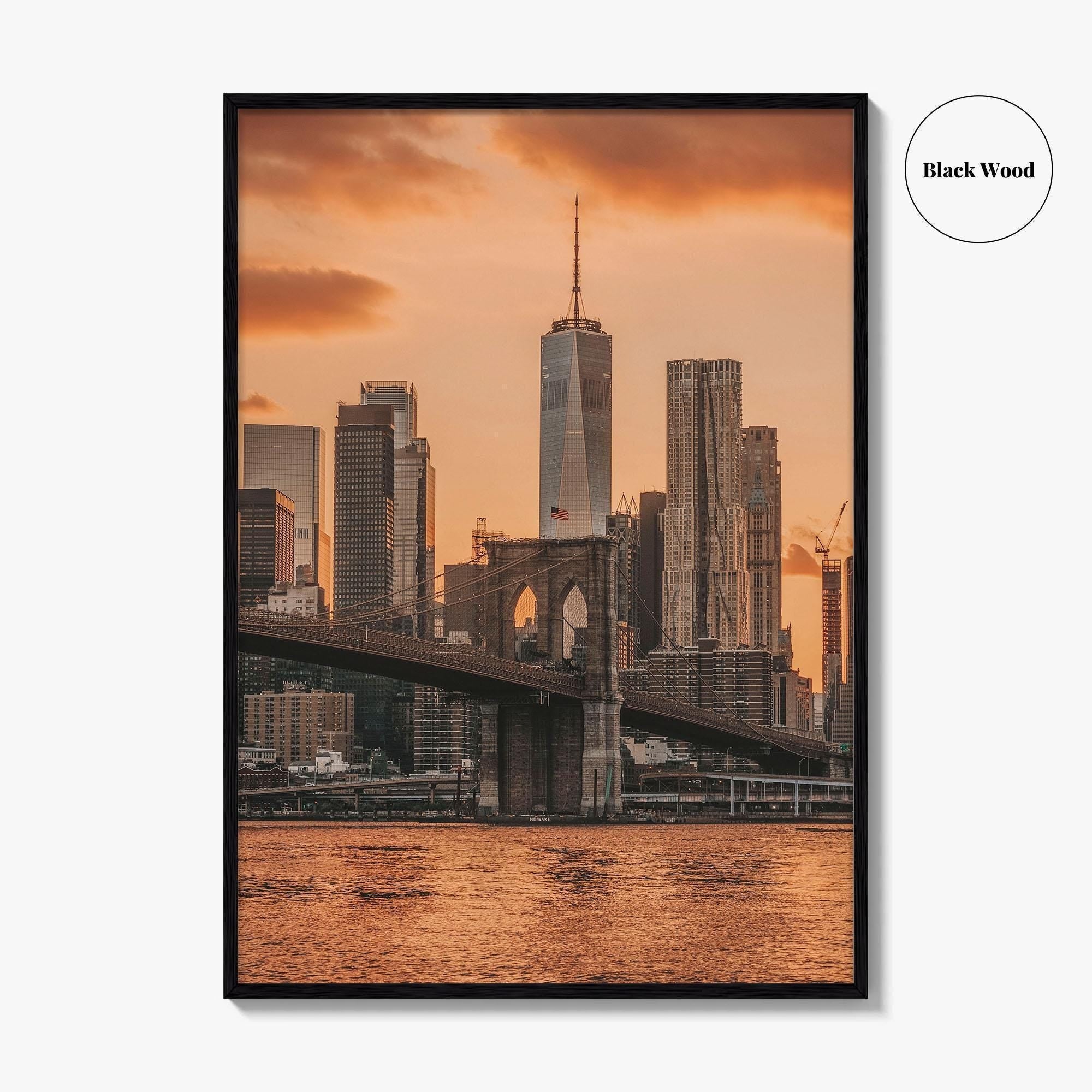 Brooklyn Bridge Skyline Fine Art Photo Print, Manhattan, Dumbo NYC, Wall Poster