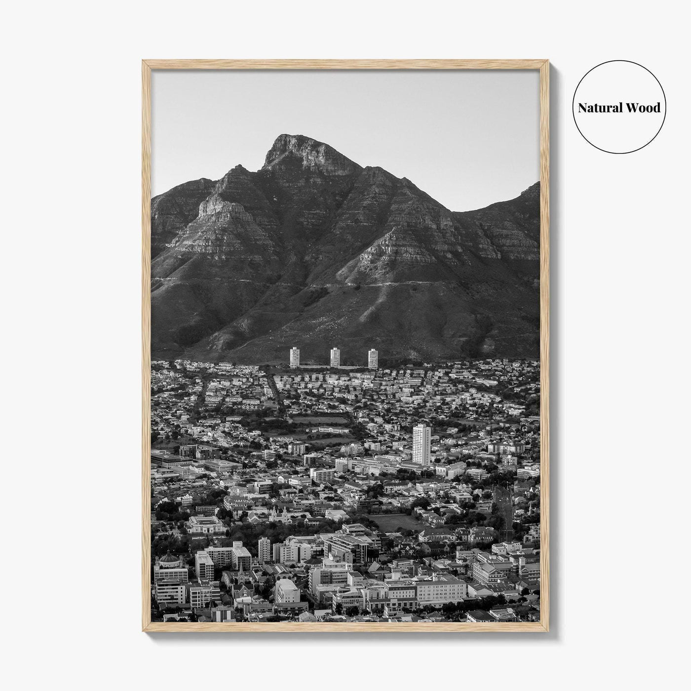 Cape Town Black and White Fine Art Photo Print, Table Mountain South Africa Poster