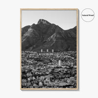 Cape Town Black and White Fine Art Photo Print, Table Mountain South Africa Poster
