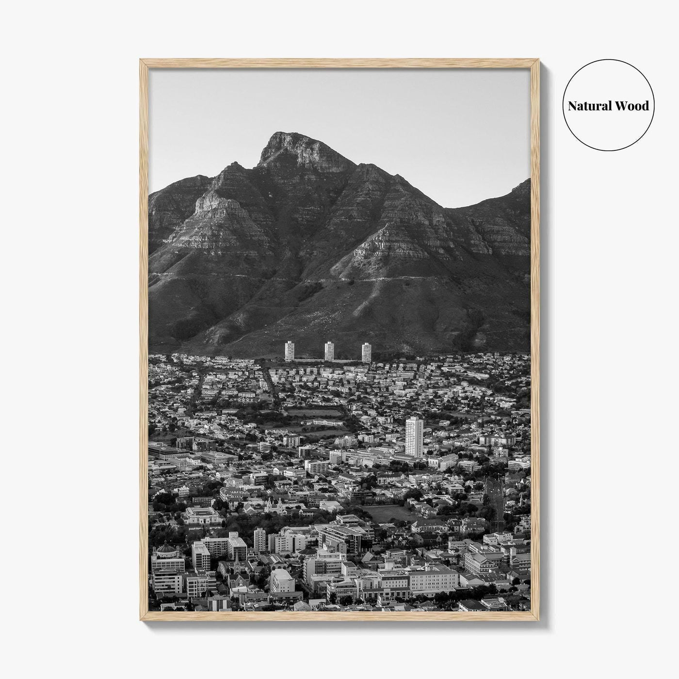 Cape Town Black and White Fine Art Photo Print, Table Mountain South Africa Poster