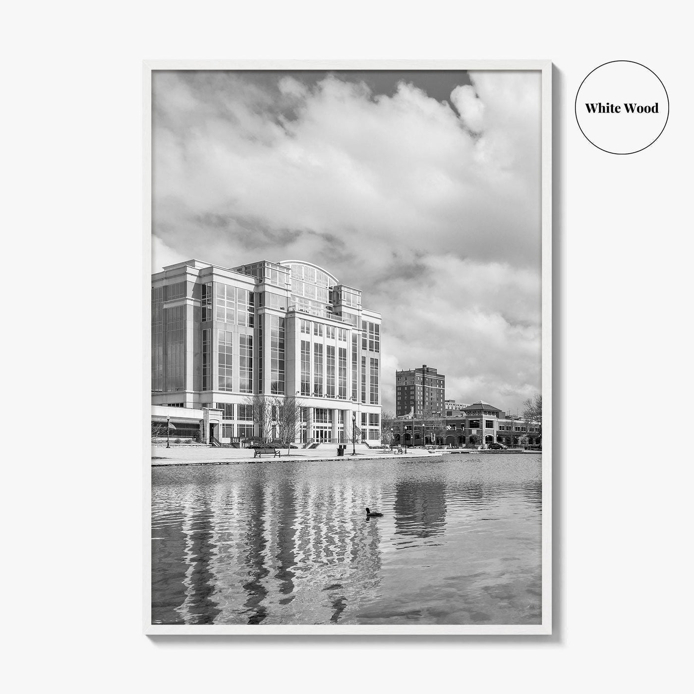 Huntsville Skyline Black and White Fine Art Photo Print, Alabama Wall Poster, USA
