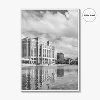 Huntsville Skyline Black and White Fine Art Photo Print, Alabama Wall Poster, USA