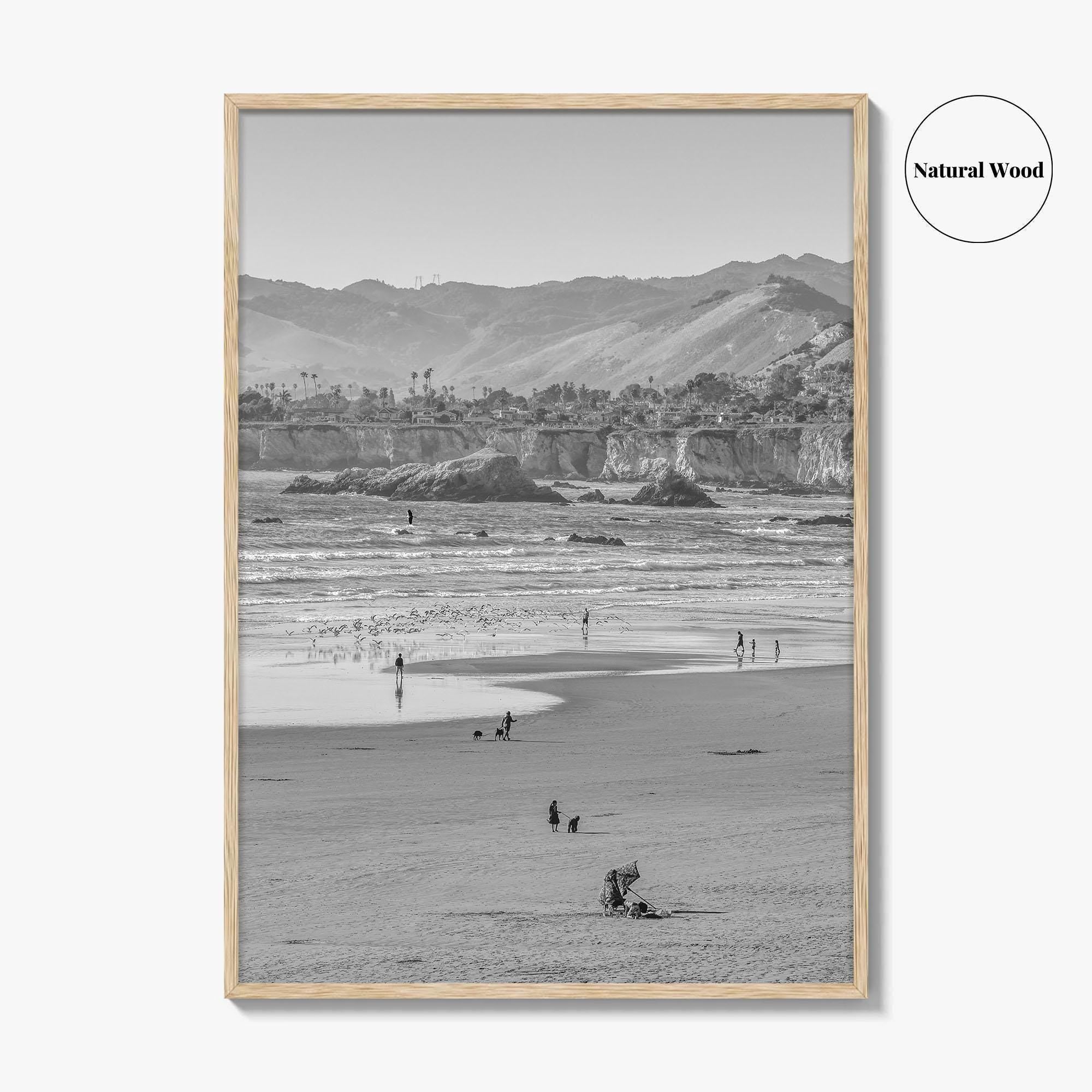 Pismo Beach Black and White Fine Art Photo Print, San Luis Obispo California Poster