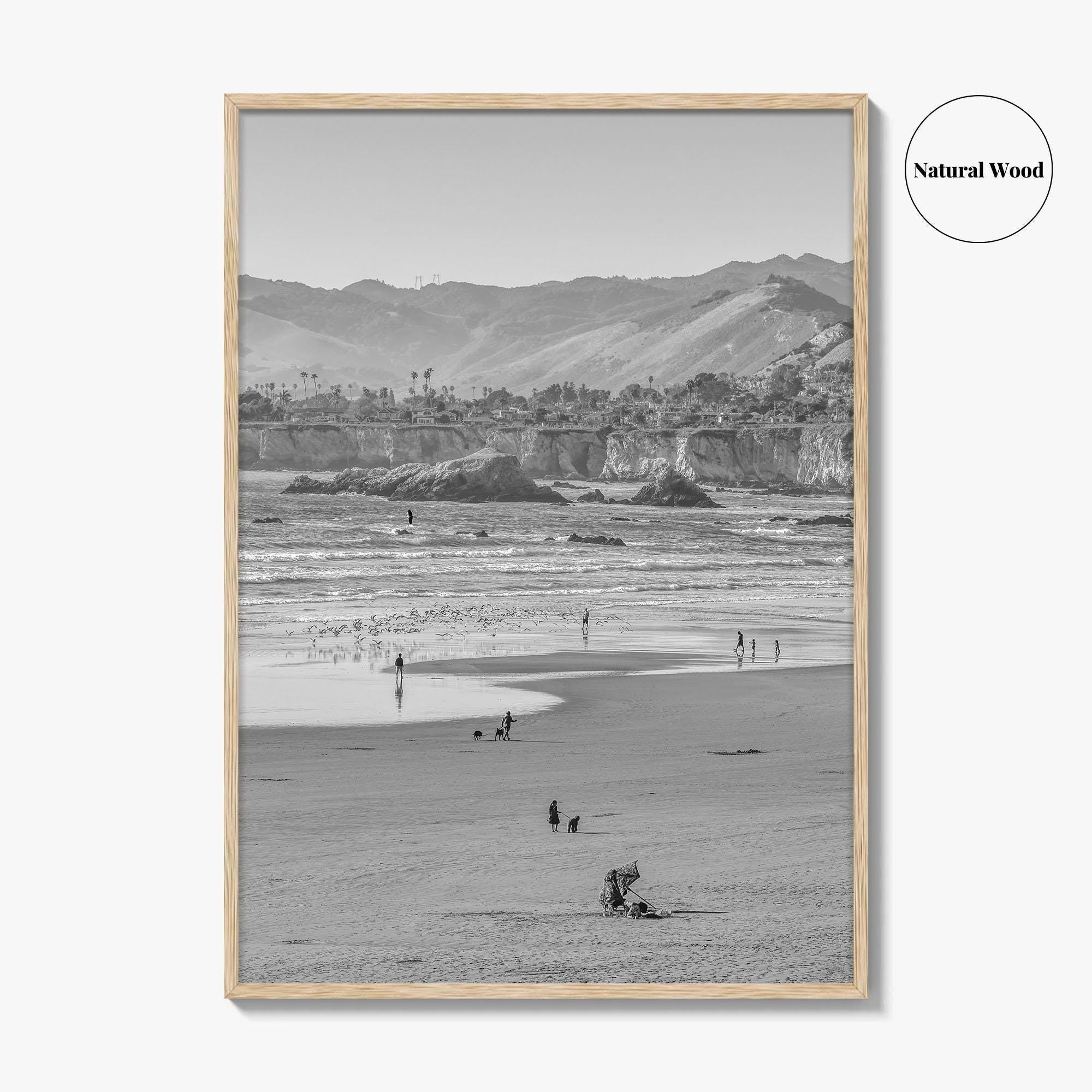 Pismo Beach Black and White Fine Art Photo Print, San Luis Obispo California Poster