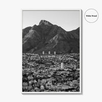 Cape Town Black and White Fine Art Photo Print, Table Mountain South Africa Poster