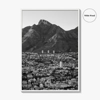 Cape Town Black and White Fine Art Photo Print, Table Mountain South Africa Poster