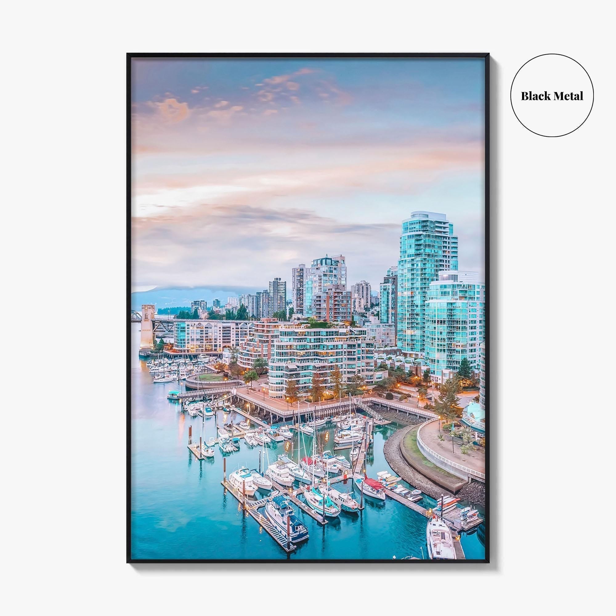 Vancouver Skyline Fine Art Photo Print, Stanley Park, Coal Harbour, Aerial, BC, Canada, Poster