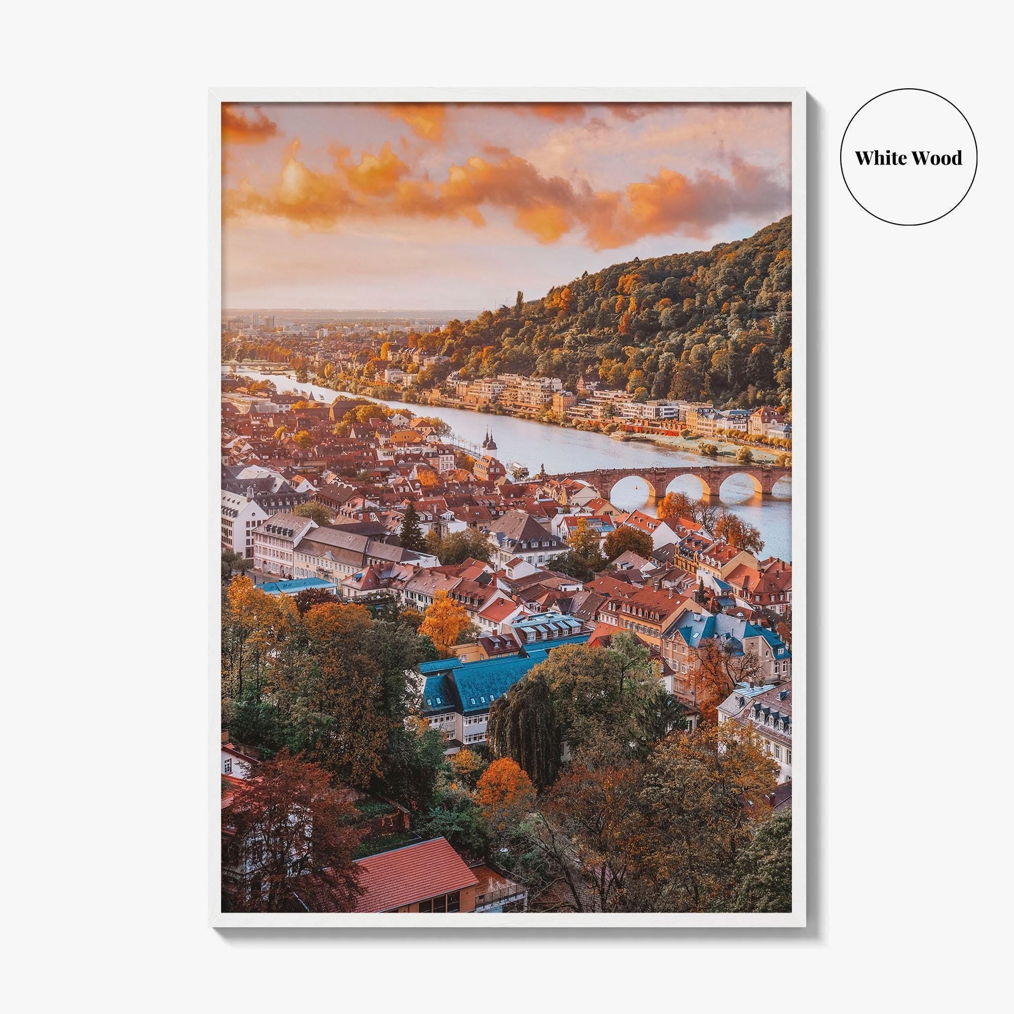 Heidelberg Fine Art Photo Print, Neckar River, Karl Theodor Bridge, Germany Wall Art