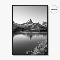Bachalpsee Black and White Fine Art Photo Print, Eiger Grindelwald Swiss Alps Poster