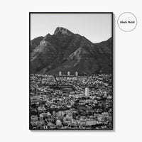 Cape Town Black and White Fine Art Photo Print, Table Mountain South Africa Poster