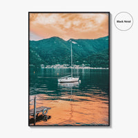 Lake Como Fine Art Photo Print, Italy Wall Poster, Sailboat, Lombardy