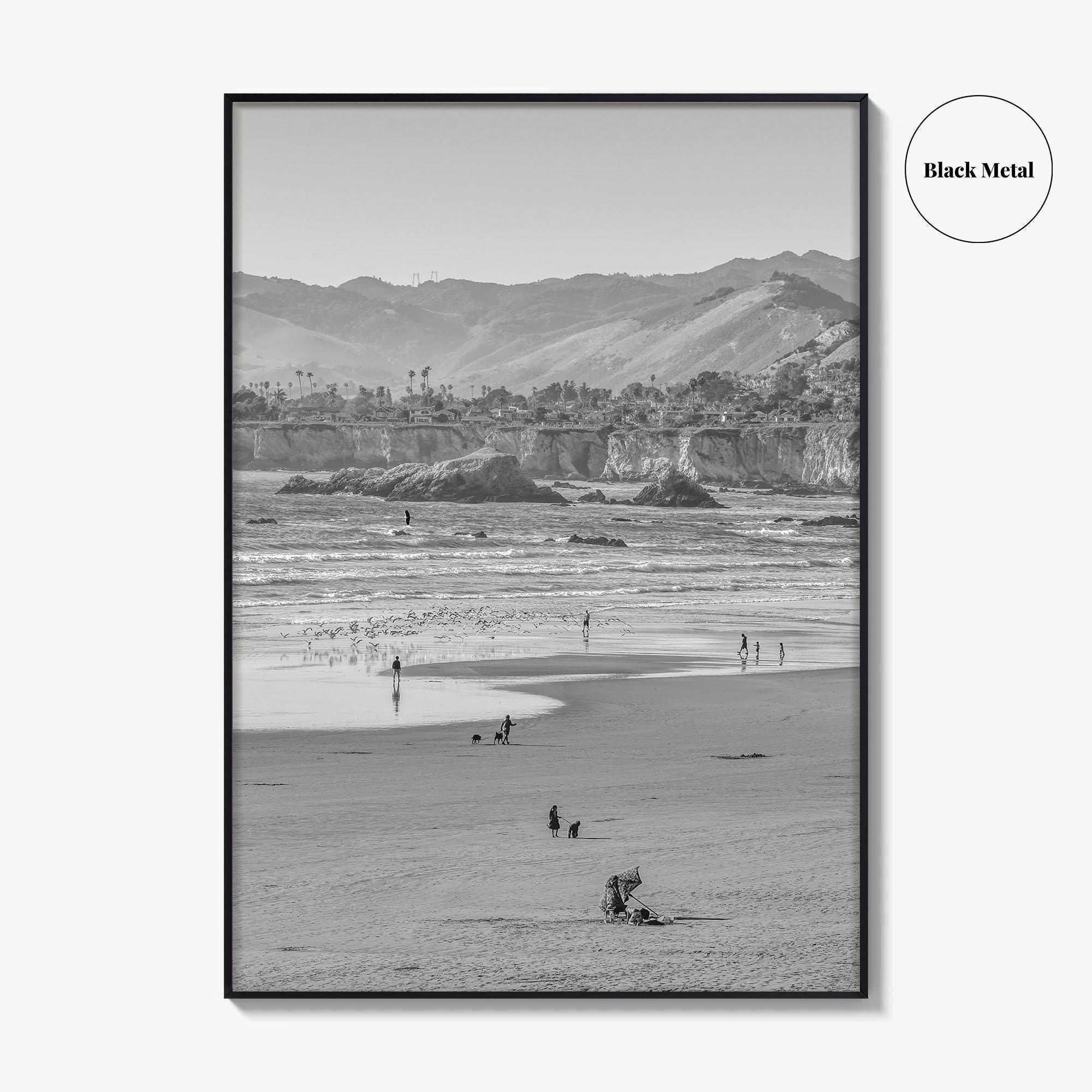 Pismo Beach Black and White Fine Art Photo Print, San Luis Obispo California Poster