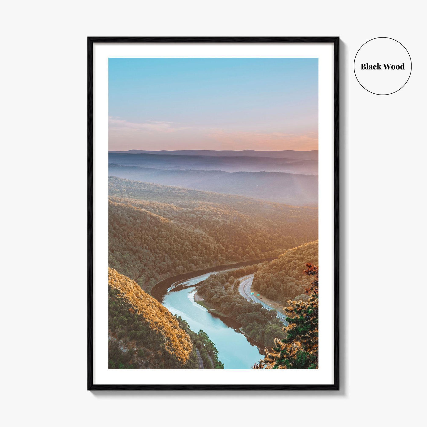 Delaware Water Gap Fine Art Photo Print, Mount Tammany, New Jersey, USA Poster