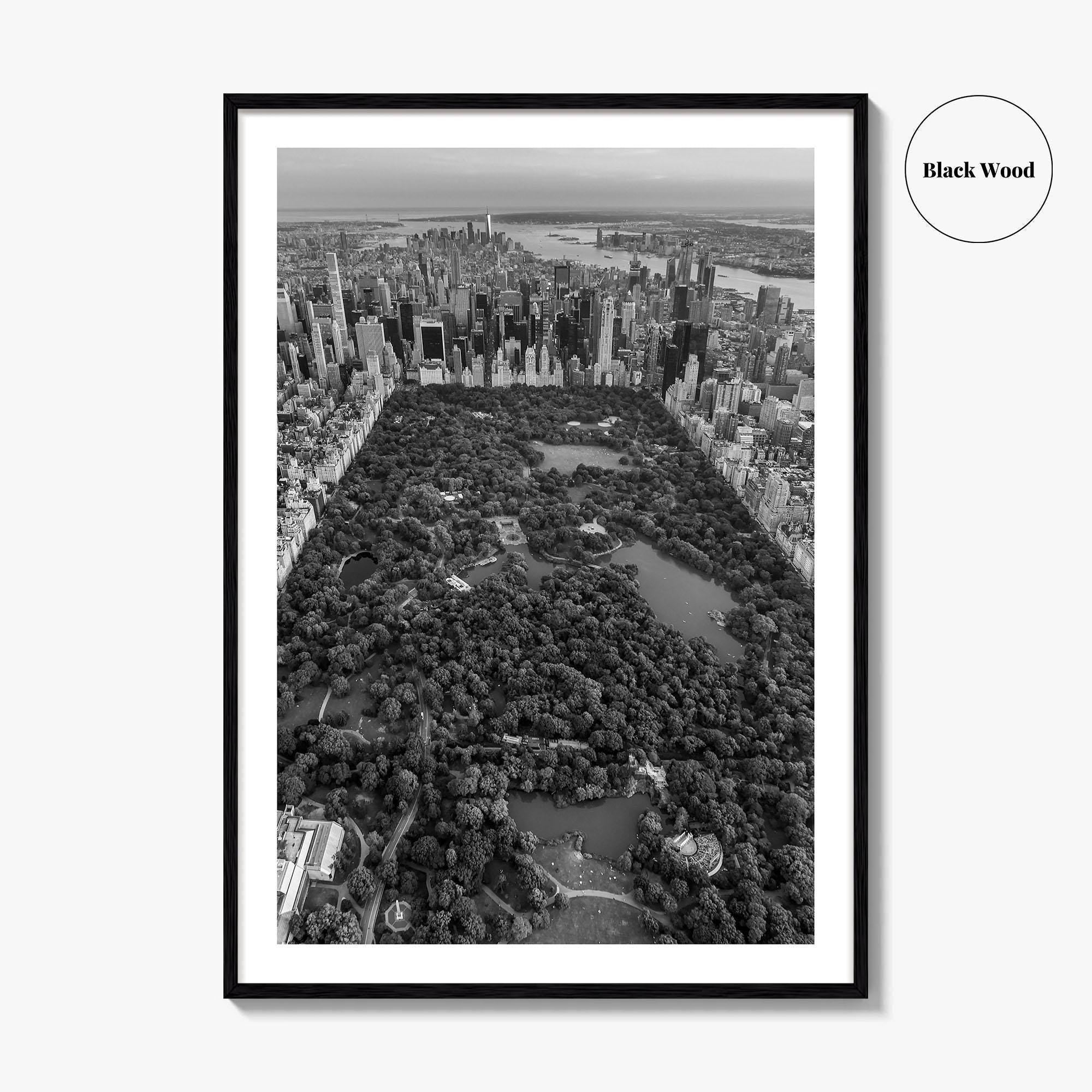 Central Park Skyline Black and White Fine Art Photo Print, New York City Poster
