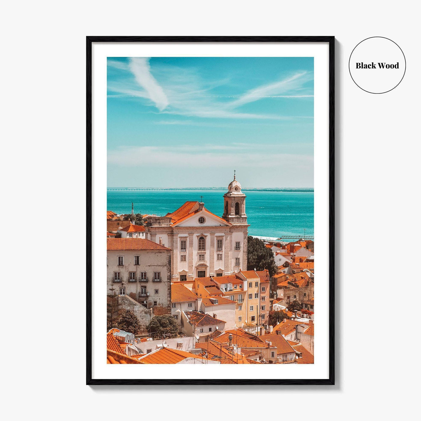 Lisbon Fine Art Photo Print, Portugal, Lisboa Rooftops View, Wall Decor Poster