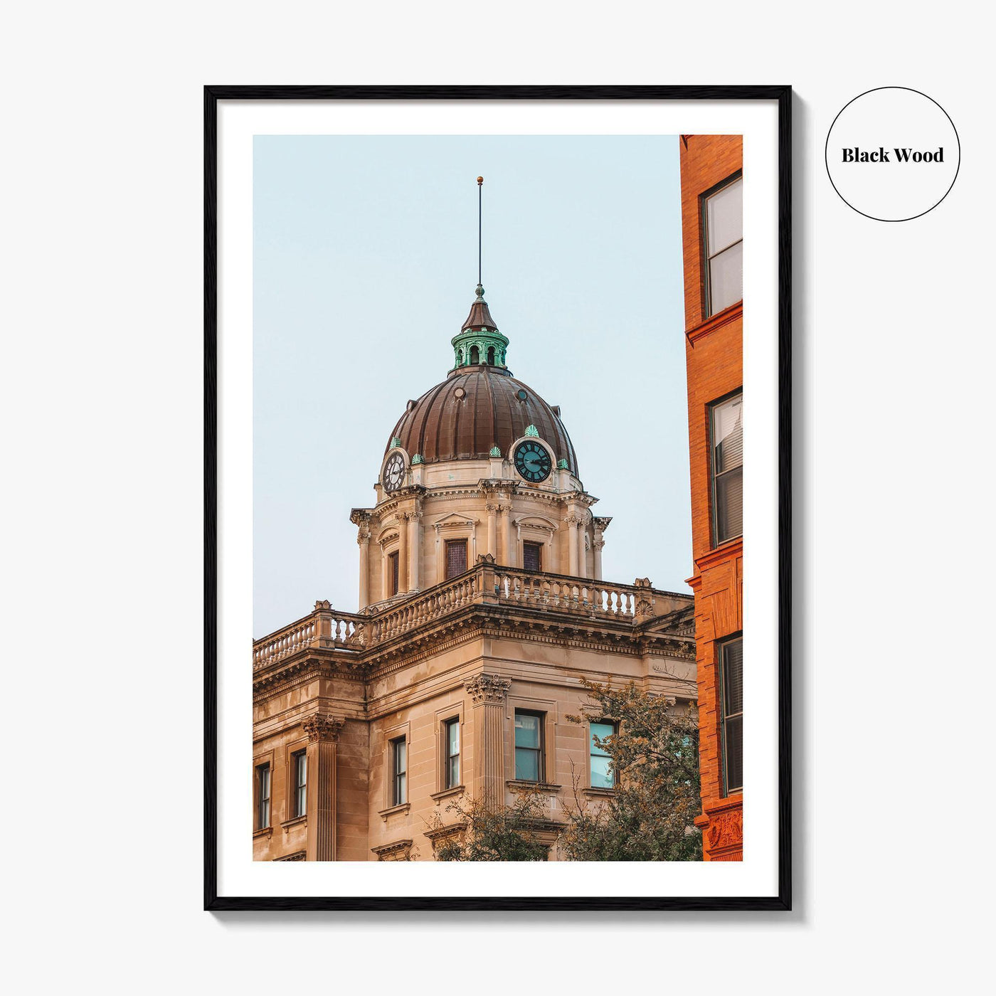 Bloomington Fine Art Photo Print, McLean County Courthouse Wall Poster, Illinois USA