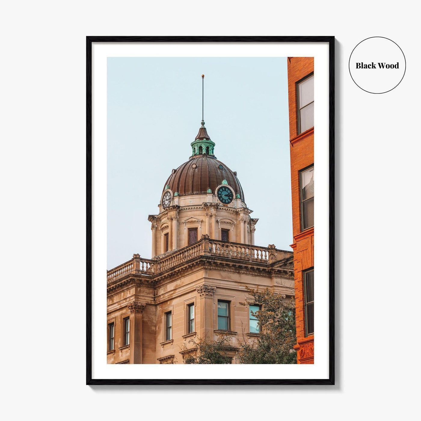 Bloomington Fine Art Photo Print, McLean County Courthouse Wall Poster, Illinois USA