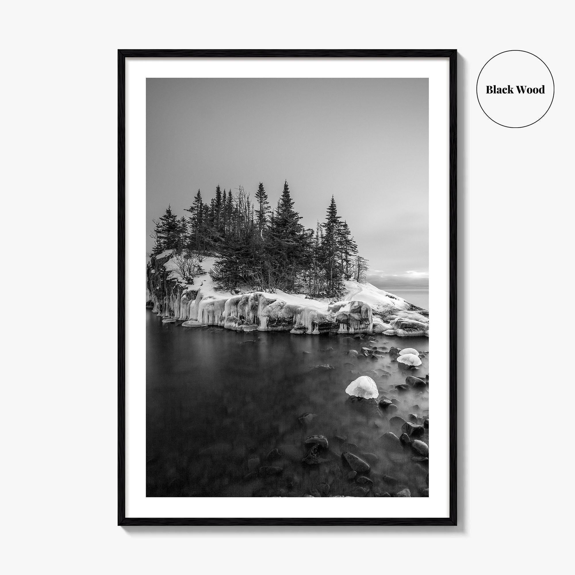 Minnesota Black and White Fine Art Photo Print, Lake Superior Duluth Poster